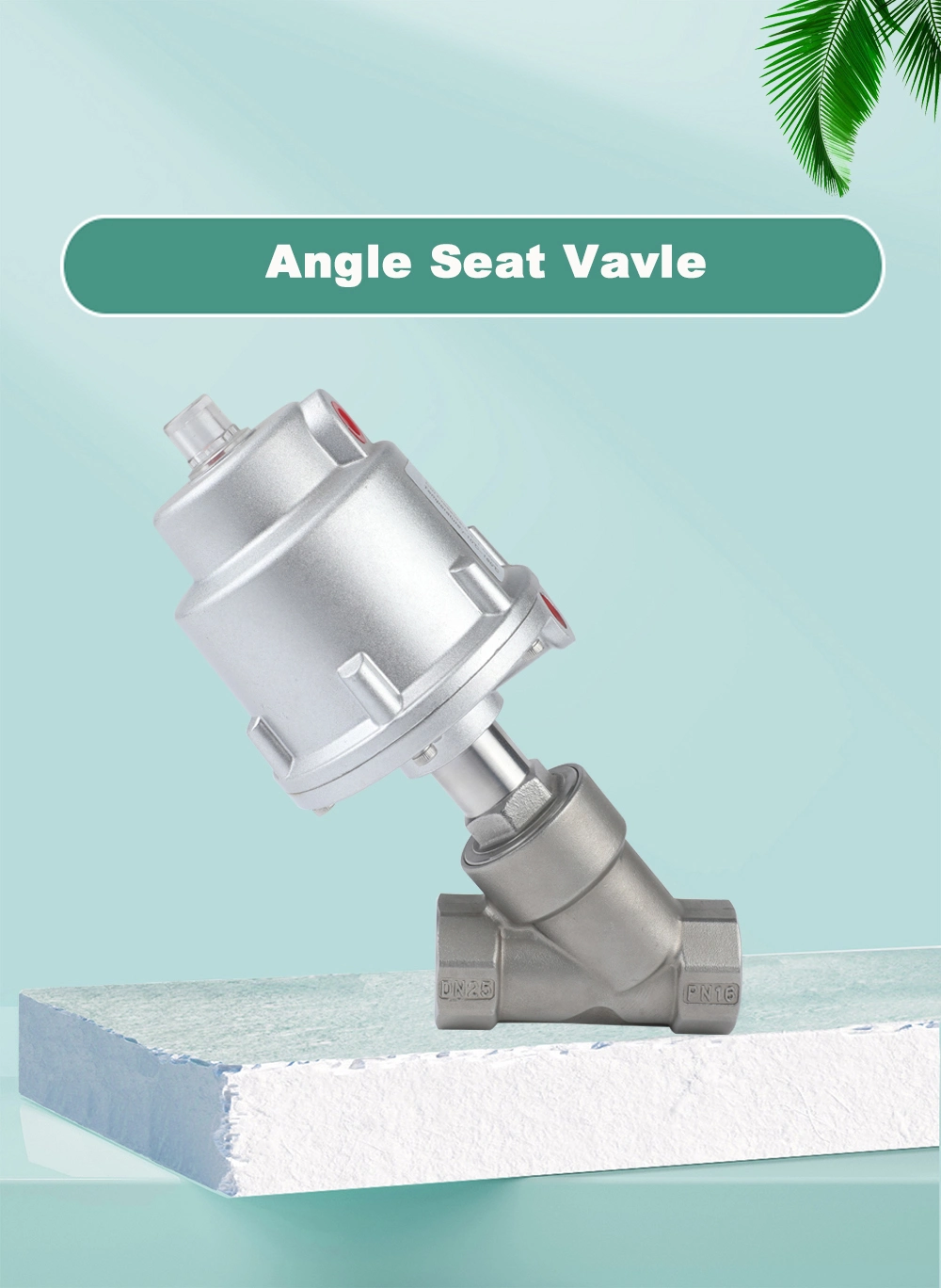 Sanitary SS316 SS304 Screw Thread Angle Seat Valve DN25 1 Inch