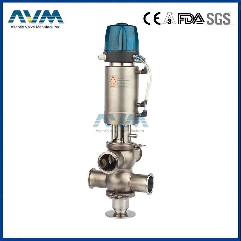 Stainless Steel SS316L Sanitary Double Seat Mix-Proof Valve
