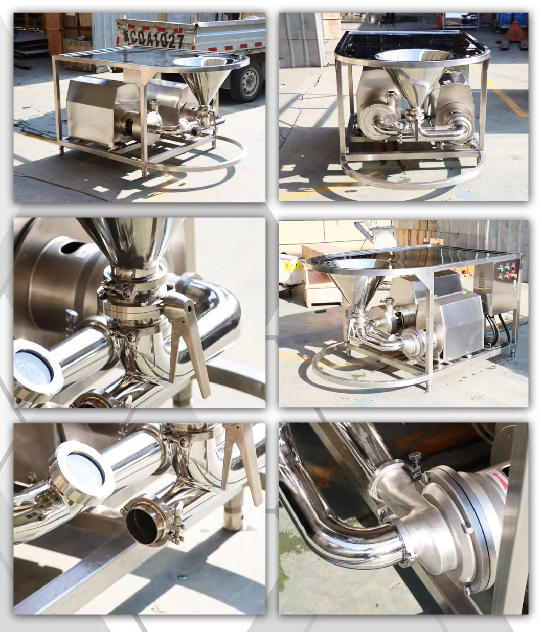 Stainless Steel Hygiene High Shear High Pressure Clamps Emulsified Homogeneous Mixing Pump