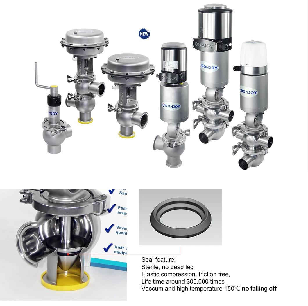 Sanitary Stainless Steel Manual Divert Seat Valve in Multiport