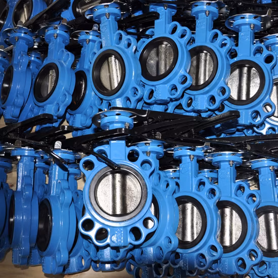 OEM 工場からの産業ステンレス鋼マニュアル ウエハ バタフライ バルブ DN50 Pn16