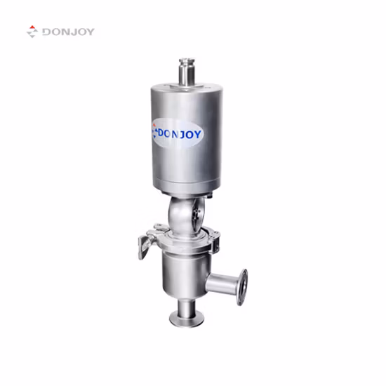 外部安全弁付きのクランプ式ステンレス鋼ダイバーターシートバルブ